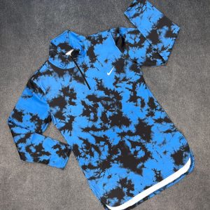 تونیک طرحدار مشکی آبی