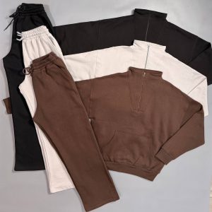 ست هودی و شلوار نخی کد 1531