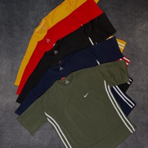 تیشرت لانگ سوزنی نواری کد 4107