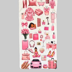 حوله ورزشی اکسسوری صورتی کد 8270